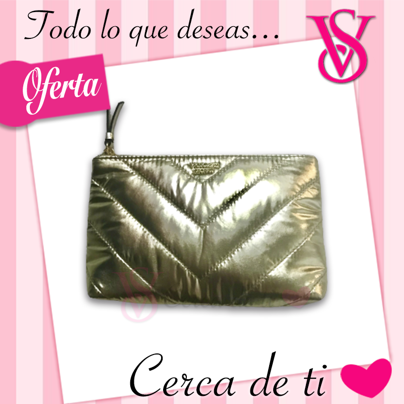 Cosmetiquera glamorosa dorada-Victoria's Secret