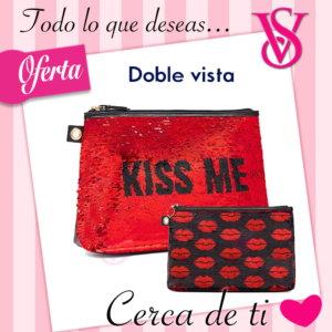 Cosmetiquera KISS ME (doble vista)-Victoria's Secret